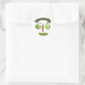 Veggie Face Runder Aufkleber (Tasche)