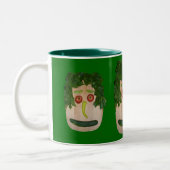 Veggie Face Zweifarbige Tasse (Links)
