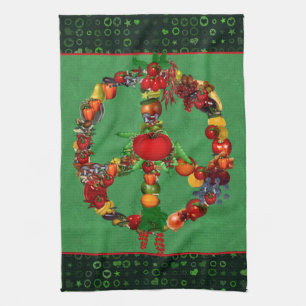 Veggie-Friedenszeichen Küchentuch