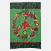 Veggie-Friedenszeichen Küchentuch (Vertikal)