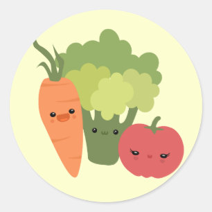 Veggie Friends Runder Aufkleber