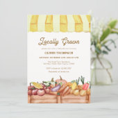 Veggie Fruits Baby Shower Einladung (Stehend Vorderseite)