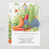 Veggie Garden Adventure Baby Dusche Einladung (Vorne/Hinten)