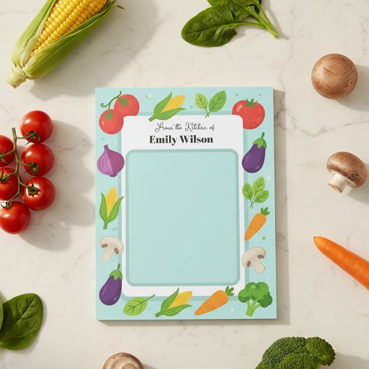 Veggie Garden Kitchen Recipe Shopping List Notizblock