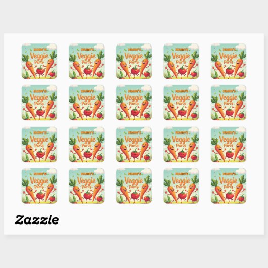 Veggie Gastgeschenk Stickers (Blatt)
