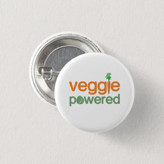 Veggie-Gemüse angetriebener Vegetarier Button (Vorne & Hinten)