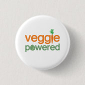 Veggie-Gemüse angetriebener Vegetarier Button (Vorderseite)