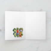 Veggie Gemüse vegetarische Aufwertung Dankeskarte (Innenseite)