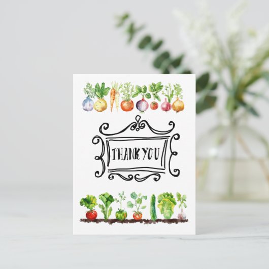 Veggie Gemüse vegetarische Aufwertung Postkarte (Stehend Vorderseite)