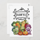 Veggie Gemüse vegetarische Aufwertung Postkarte (Vorne/Hinten)