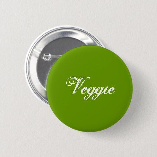 Veggie.Grün. Slogan. Button (Vorne & Hinten)