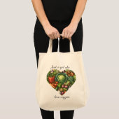 Veggie Heart | Der Bauernmarkt Einkaufstasche (Vorderseite (Produkt))