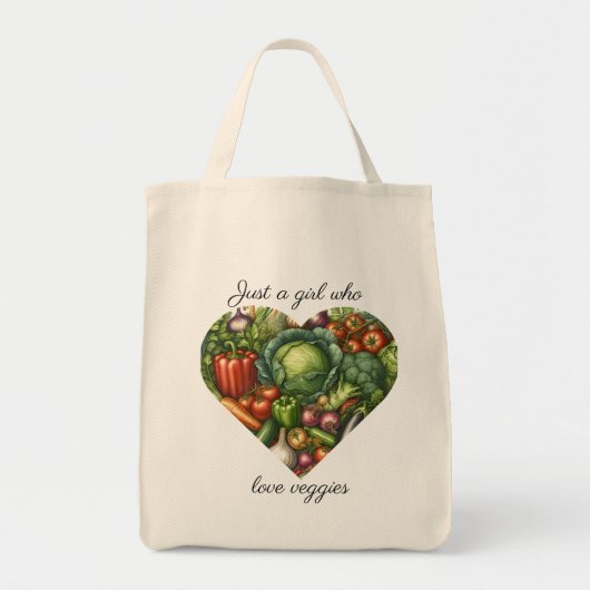 Veggie Heart | Der Bauernmarkt Einkaufstasche (Vorne)