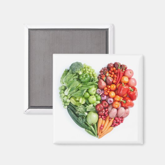 Veggie Heart Magnet (Vorderseite/Rückseite)