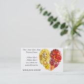 Veggie-Herz Visitenkarte (Stehend Vorderseite)