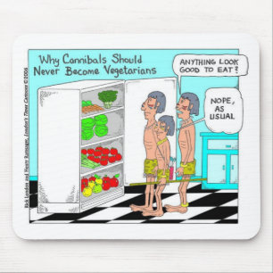 Veggie Kannibalen Lustige Abseitige Cartoon Gesche Mousepad