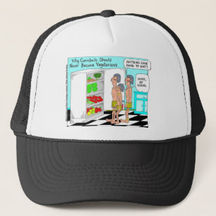 Veggie Kannibalen Lustige Abseitige Cartoon Gesche Truckerkappe