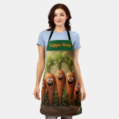 "Veggie King" Fun Cartoon Carrots Koch Schürze (Getragen)