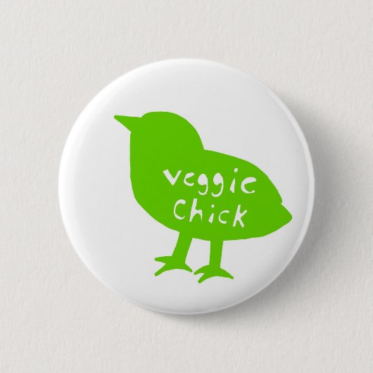Veggie-Küken-Knopf (Grün) Button (Vorderseite)