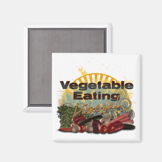 Veggie Liberal Magnet (Vorderseite/Rückseite)