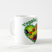 Veggie-Liebe-Herz Kaffeetasse (Vorderseite Links)