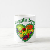 Veggie-Liebe-Herz Kaffeetasse (Mittel)