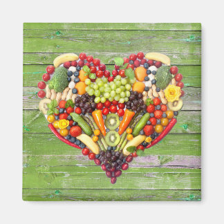 Veggie Liebe Veganes Herz Magnet