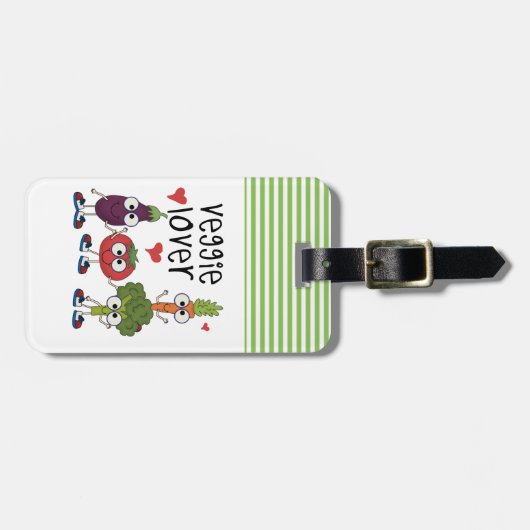 Veggie-Liebhaber Gepäckanhänger (Vorderseite horizontal)