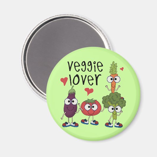 Veggie-Liebhaber Magnet (Vorderseite/Rückseite)