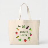 Veggie Lover Grocery Tote Bag Jumbo Stoffbeutel (Vorne)
