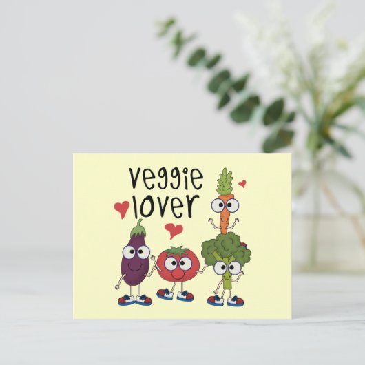 Veggie Lover Postkarte (Stehend Vorderseite)