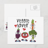 Veggie Lover Postkarte (Vorne/Hinten)