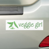 Veggie-Mädchen-Autoaufkleber Autoaufkleber (Auf Auto)
