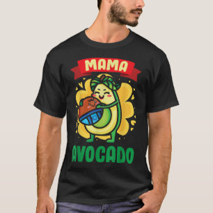 Veggie Mama Vegane Ehefrau Avocado Familie T-Shirt