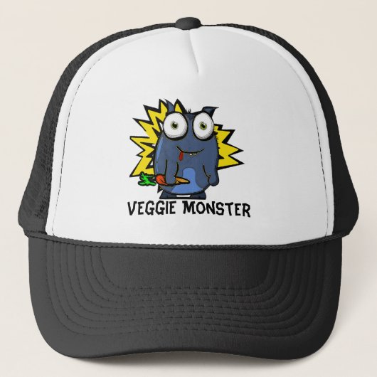 Veggie-Monster-Hut Truckerkappe (Vorderseite)