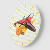'Veggie' o' Clock Wall Clock Große Wanduhr (Winkel)