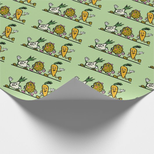 "Veggie Parade" Geschenkpapier (Ecke)