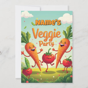 Veggie-Party-Geburtstagseinladungskarte Einladung