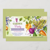 Veggie Patch Garden Party Einladung (Vorne/Hinten)