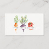 Veggie Patch Watercolor Business Card Visitenkarte (Vorderseite)