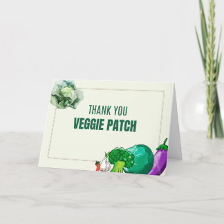 Veggie Patch Watercolor Thank You Dankeskarte