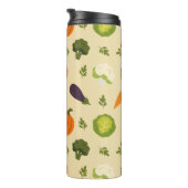 Veggie Pattern Garten Frische Pasta machen Thermosbecher (Nach rechts gedreht)