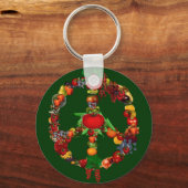 Veggie Peace Sign Schlüsselanhänger (Vorderseite)