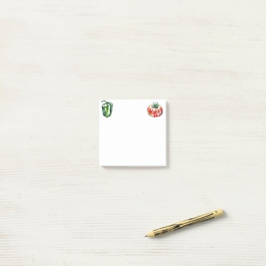 Veggie Post-it Klebezettel (Auf Schreibtisch)
