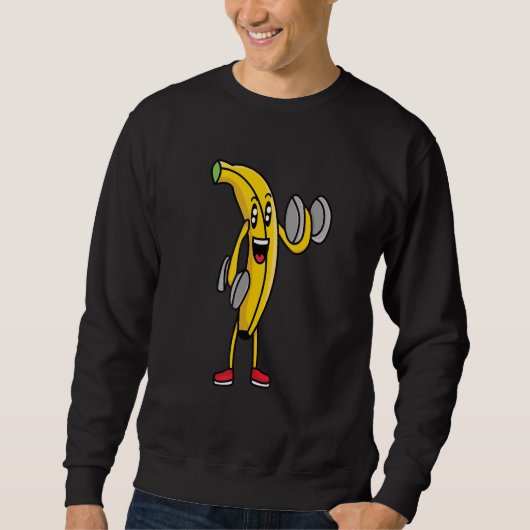 Veggie power, banana, power, vegan protein, vegan sweatshirt (Vorderseite)
