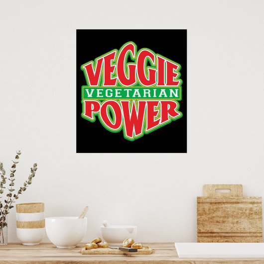 Veggie Power Poster (Küche)