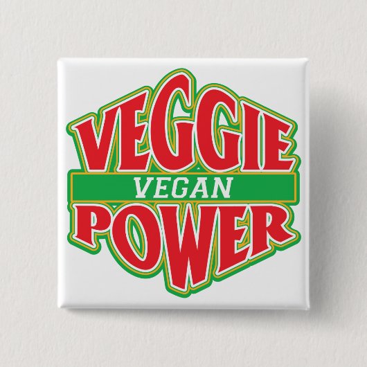 Veggie-Power vegan Button (Vorderseite)