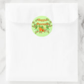 Veggie Powered Runder Aufkleber (Tasche)