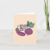 Veggie Pun: Ihr macht mein Herz dazu, eine Rübe zu (Vorderseite)