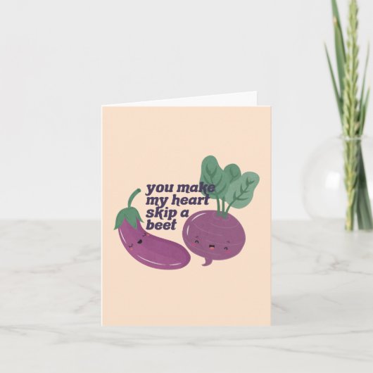 Veggie Pun: Ihr macht mein Herz dazu, eine Rübe zu (Vorderseite)